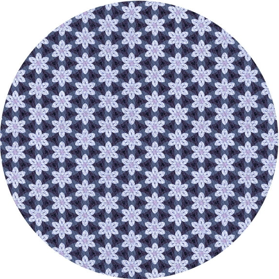 Ahgly Company Indoor Round Patterned Blue Angel Blue Area Rugs, 6' Round