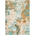 thumbnail image 3 of Cydiria Contemporary Abstract And Traditional Floral Faux Wool Area Rug, 5' x 7', Orange, 3 of 8