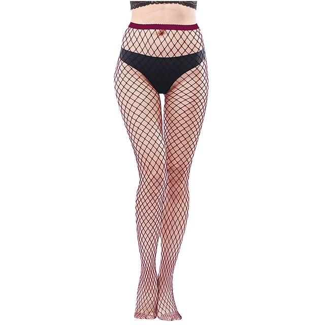 ylioge Bas Résille Taille Haute pour Femmes Collants Aguichant Ajustés Ajourés Chaussettes Tendance Légères