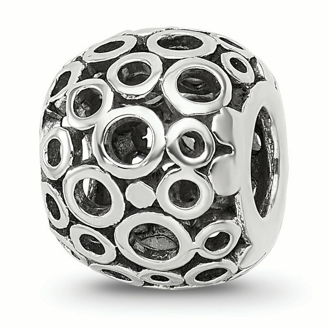 Sterling Silver Reflections Circles Bali Bead Sterling Silver Reflections Circles Bali Bead