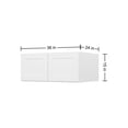 thumbnail image 4 of Furinno Shaker Wall Refrigerator Kitchen Cabinet with 2-Doors, Ready to Assemble, 24 D x 36 W x 15 H, White, 4 of 9