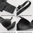 thumbnail image 3 of LLYWEY No Underwire Bras for Women on Clearance Womens Push up Bras Comfortable Ladies Lace Bra Style-260 Women Pullover Bra Feature Adult Female Sports Sports Bras Black 40B, 3 of 5