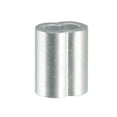 thumbnail image 4 of 3mm 1/8-inch Cable Wire Rope Aluminum Sleeves Clip Crimping Loop 100pcs, 4 of 5