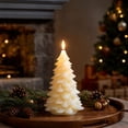 thumbnail image 6 of Christmas Tree Candle, LED Flameless Candle with Flickering Warm Light, Battery Operated Christmas Tree Shaped Candle Decor, Holiday Tabletop Ornament for Mantel Dining Room Home Party Decoration, 6 of 7