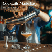 4PCS Boston Cocktail Shaker Set Bartender Kit Drink Shaker Bar Set Stainless Steel Cocktail Shaker Kit Margarita Martini Shaker Bar Supplies
