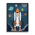 thumbnail image 5 of Stupell Industries Rocket Ship Ready for Flight Outer Space Planets Framed Wall Art, 16 x 20, Design by Lisa Perry Whitebutton, 5 of 5