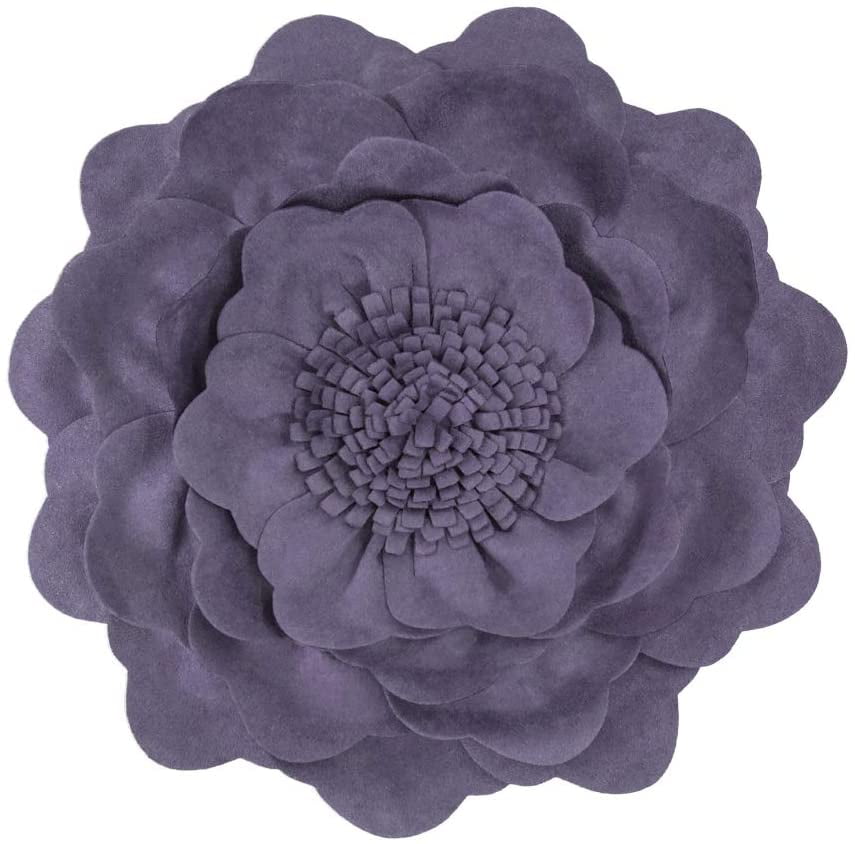 JWH 3D Round Flower Pillow Cover with Insert Decorative Throw Pillows
