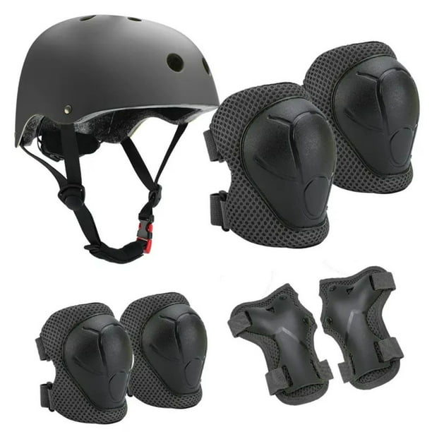 Juego De Casco De Bicicleta para Niños Rodilleras Coderas y Muñequeras Protecciones