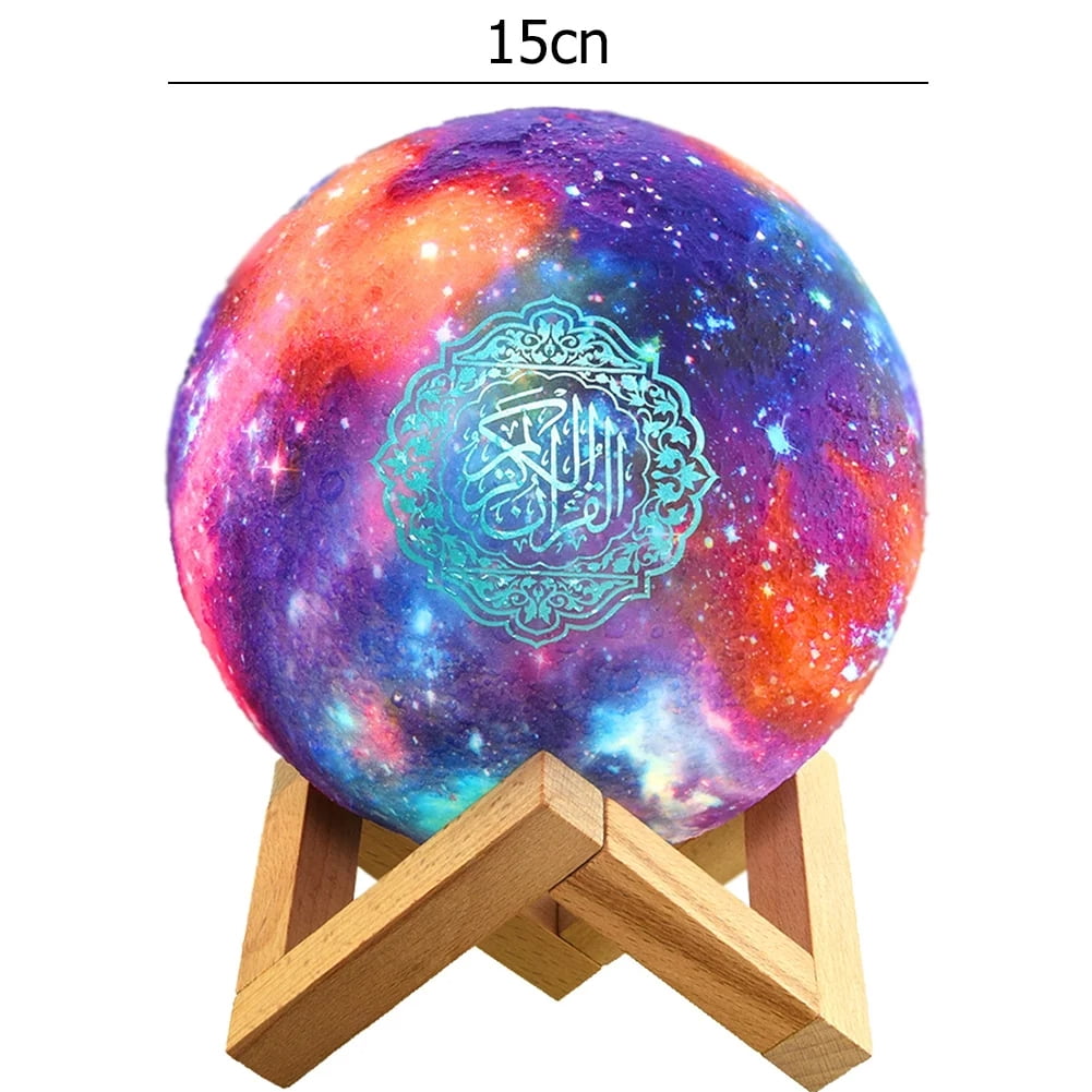 Quran Speaker with 3D Star Lamp Wireless Bluetooth, Remote & Touch Control, RGB Night Light,MP3,Muslim gift
