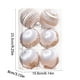 thumbnail image 3 of Juego de Bolas Navideñas Antiguas de Pvc Blanco, 6 Piezas, 8 Cm (3,15"), para Colgar En El Árbol de Navidad. Caja con Colgante de Bola | Brillante, Mate, con Purpurina | Regalo Navideño, 3 of 6