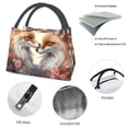thumbnail image 4 of Easygdp Romantic Flower Fox Bolsa de Almuerzo Insulada Reutilizable, Bolsa de Mano y Bandolera para Oficina, Trabajo, Viajes, 4 of 6