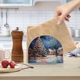 thumbnail image 5 of Christmas Trees and Houses Napkin Holders for Tables Napkin Stand Paper Holder Organizer Tabletop Tissue Box Dispenser, 5 of 8