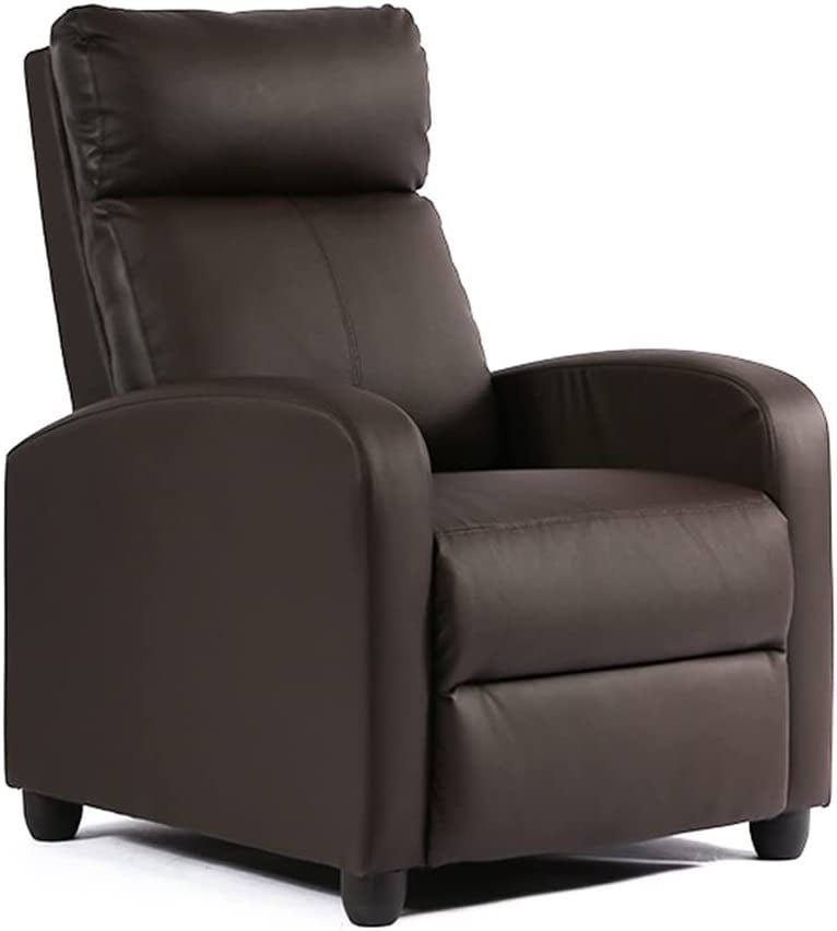Recliner Chair Modern Leather Chaise Couch Single Accent Recliner Chair Sofa 