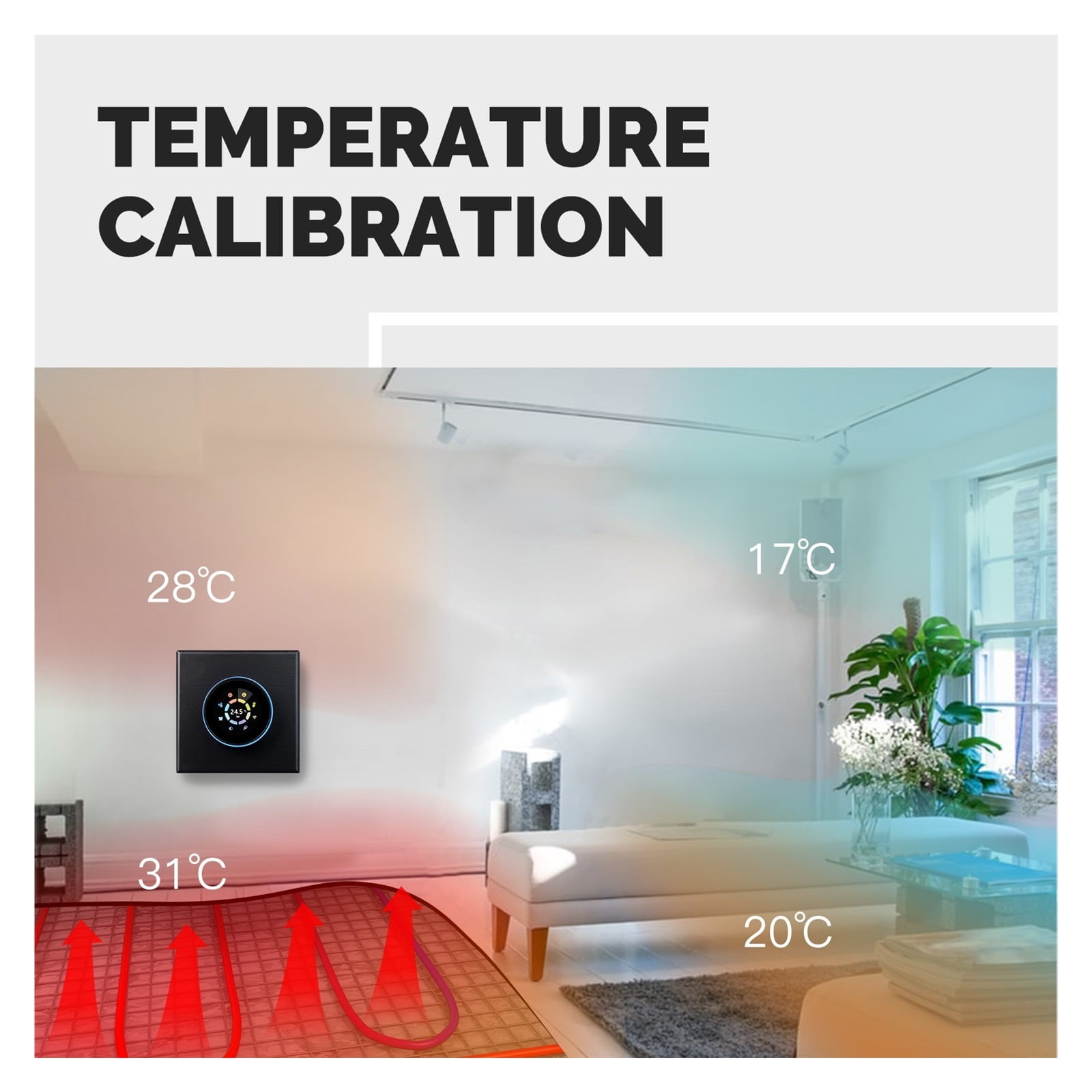 Smart Home Heating Knob Thermostat Temperature Controller For Water Gas Boiler Electric Heating