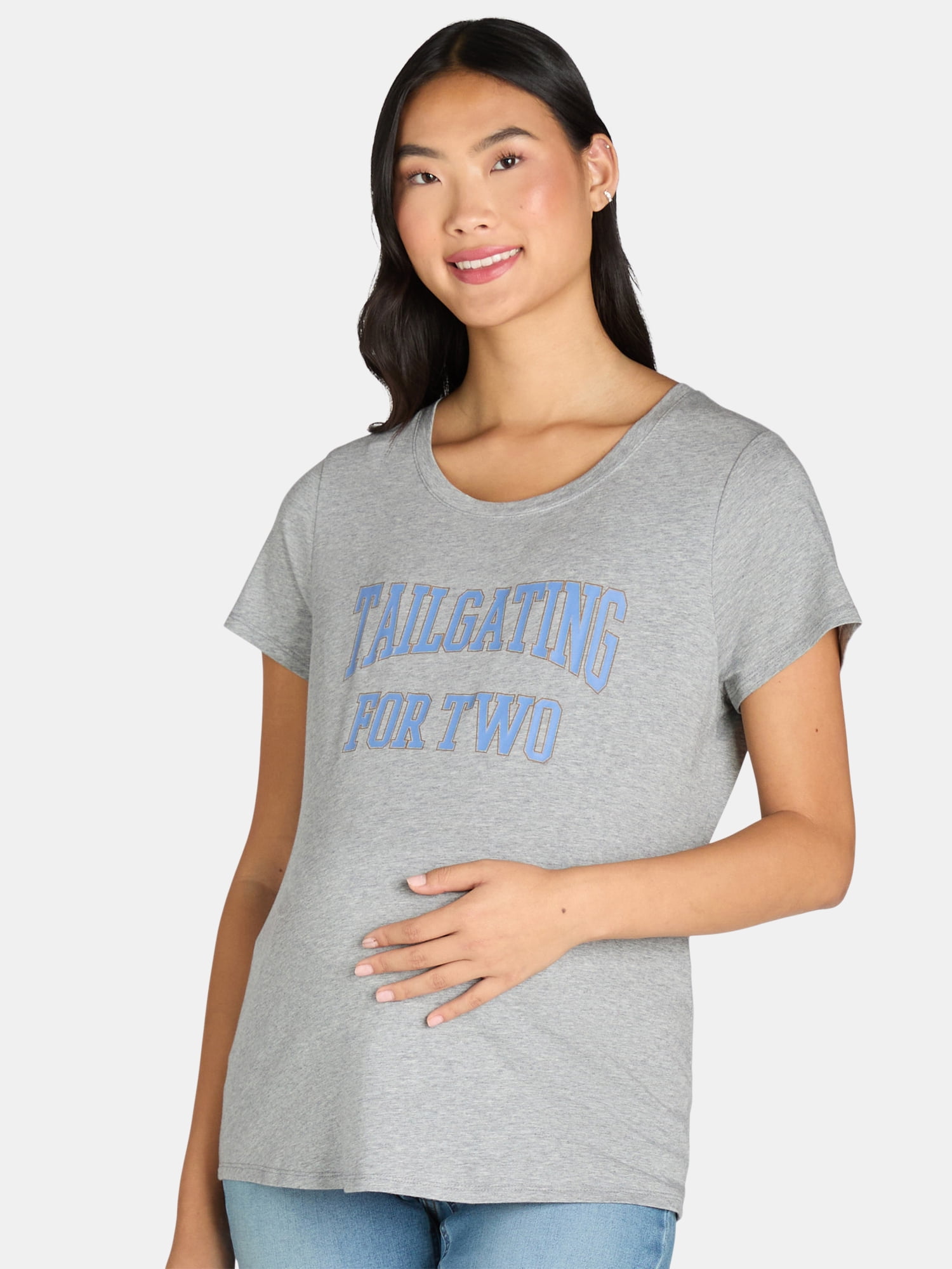 Time and Tru Women’s Maternity Graphic Tee, Sizes S-XXL