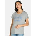 thumbnail image 2 of Time and Tru Women’s Maternity Graphic Print Tee, Sizes S-XXL, 2 of 6