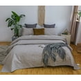 thumbnail image 4 of KASENTEX Coverlet Quilt Set-Pre Washed-Luxury Microfiber Soft Warm Bedding-Solid Colors Bedspread-Contemporary Floral Design, Oversized King + 2 King Shams, TAUPE GREY, 4 of 8