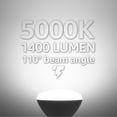thumbnail image 3 of TORCHSTAR 16-Pack BR40 LED Light Bulbs, 17W=100W, 1400lm, Dimmable, E26 Base, Indoor Flood Light for Cans, Recessed Kit, UL Listed, 5000K Daylight, 3 of 7
