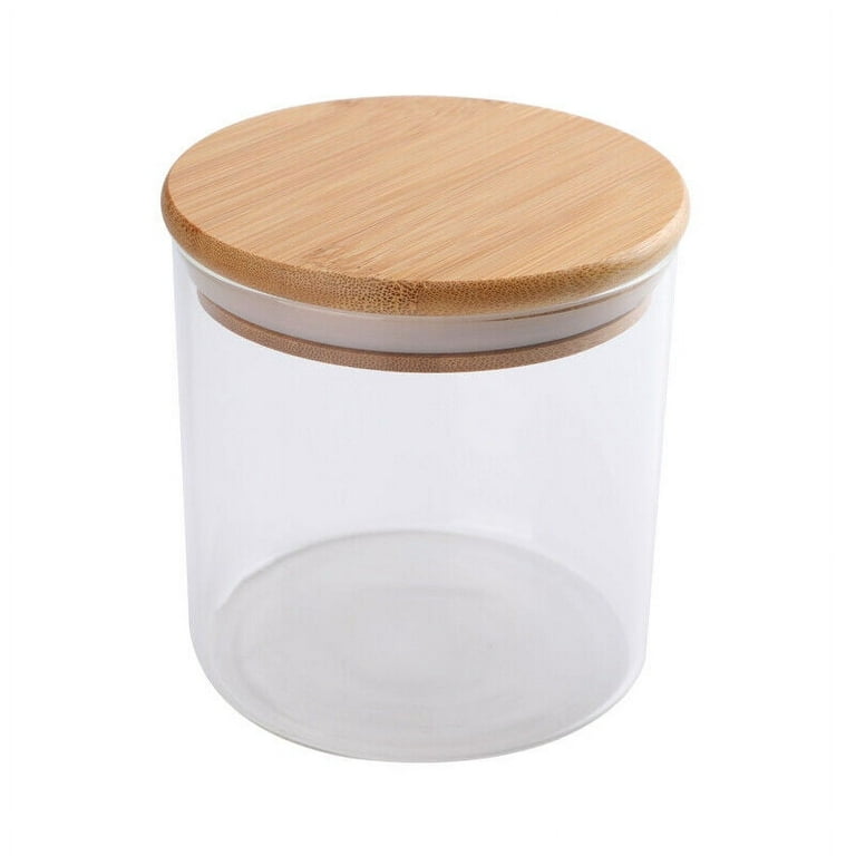 Large Glass Storage Jar With Air Tight Sealed Metal Clamp Lid Tall