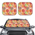 thumbnail image 2 of Windshield Sun Shade, Colorful Fruit Foldable Car Sun Shade Windshield For Front, 2 Pieces, 2 of 4