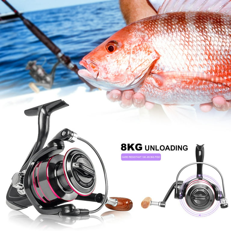 Spinning Reel, Fishing Reel - Full Metal Body, Carbon Fiber  Washers,Shielded Ball Bearings, Braid-Ready Spool, Hollow Out Rotor -  Saltwater 