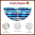 thumbnail image 3 of Rateoe Ice Blue Stripes Pattern Christmas Tree Skirt with Ties, Christmas Tree Decorations, Farmhouse Christmas Decor Xmas Holiday Decorations-30", 3 of 6