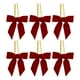 thumbnail image 2 of 6pcs Small Velvet Christmas Bows For Christmas Tree Wreath Gift Wrap Crafts Wedding Party Bows For Snack Bags Baking Candy Bags Home Decoration, 2 of 8