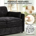 thumbnail image 5 of AECOJOY 89" Comfy Sofa Couch for Living Room, 3 Seats Large Modern Chenille Sofa with 2 Removable Pillows, Oversized Cozy Cloud Couch for Apartment (Black), 5 of 10
