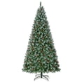 thumbnail image 4 of Costway Árbol de Navidad artificial de 270 cm con bisagras, 650 luces LED cálidas y 309 frutos rojos, 4 of 4