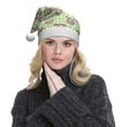 thumbnail image 5 of KLL Christmas Hats for Adults Plush Cute Animal Sloth On A Branch Print Santa Hat Xmas Fluffy Santa Claus Hat for Women Men, 5 of 6