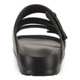 thumbnail image 2 of SUN STONE Mens Black Adjustable Strap Comfort Bowie Round Toe Platform Slip On Slide Sandals Shoes 8, 2 of 4