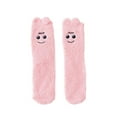 thumbnail image 2 of Pink Socks for Women Big Eyed Coral Fleece Socks Female Sleeping Home Floor Socks on Sale Clearance, 2 of 4