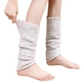 thumbnail image 2 of Leg Warmer for Women Cozy Rib Knit Ballet Cotton Fall Fashion Must Have Compression Leg Sleeve White, 2 of 5
