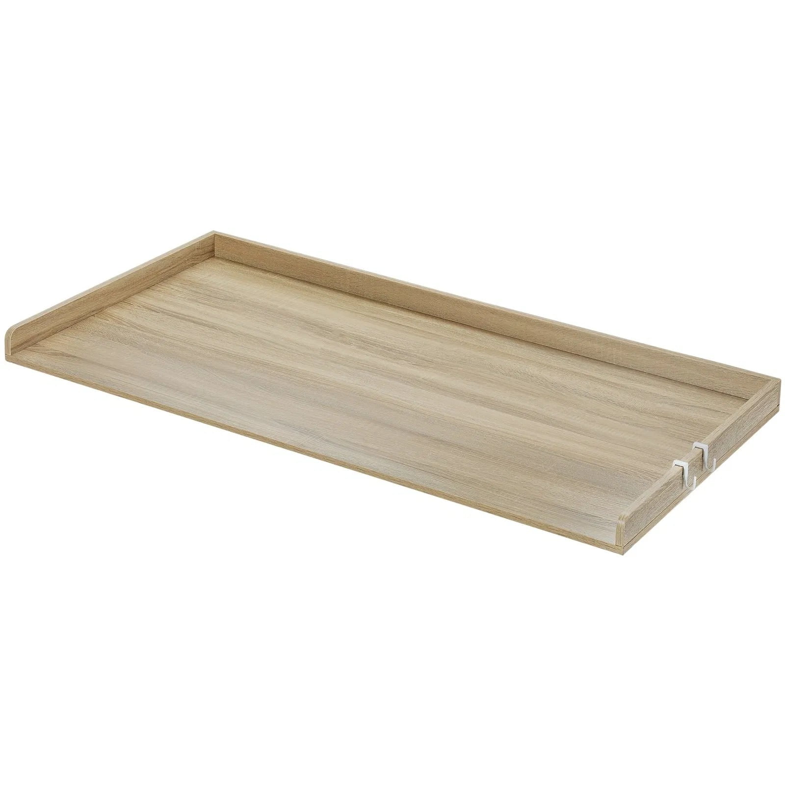 Washing machine countertop, drying machine solid wood countertop, with multi-functional hooks, suitable for all front-loading washing machines and dryers, oak