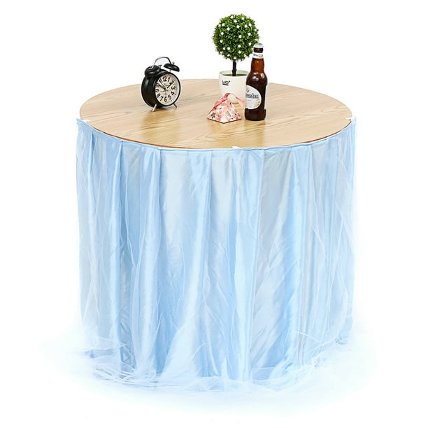 40inch X 30inch Tulle Table Skirt For Round Tables Tutu Tableware Baby Shower Girl Party Wedding Birthday Cake Dessert Banquet Decorations Com 40inch X 30inch Tulle Table Skirt For, 30 Inch Round Table Cover