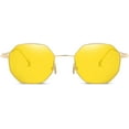 thumbnail image 3 of FEISEDY Hipster Small Polygon Women Men Sunglasses Delicate Metal Frame B2254, 3 of 8