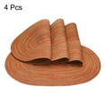 thumbnail image 3 of Uxcell 4pcs Oval Braided Placemats 20" Non-Slip Oval Table Mats for Dining Tables Washable Heat Insulation Woven Placemats, Orange, 3 of 7