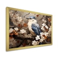 thumbnail image 2 of Designart "Ethereal Bird in Blue Florals" Animals Framed Wall Art Decor - Modern Farmhouse Blue Bird Living Room Framed Canvas Art, 2 of 6