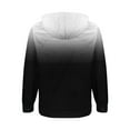 thumbnail image 3 of Zip Up Hoodies for Men Casual Jacket Fleece Sweatshirt Drawstring Hoody Top Long Sleeve Sweater Gradient Print Outwear Fashion Full-Zip Hoodie with Pockets Lightweight Sweatshirts Size S-3XL, 3 of 5