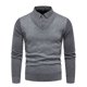 thumbnail image 1 of Mens Slim Fit Casual Shirt Long Sleeves Breathable Sweater Soft Top Shirt Collar, 1 of 8