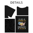 thumbnail image 2 of XCHQRTI 4th of July Plus Womens Tshirt USA American Flag Tee Graphic Short Sleeve, 2 of 7