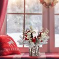 thumbnail image 3 of Neoyler Artificial Christmas Tree Christmas Decorations Christmas Ornaments Mini Tabletop Centerpiece with Realistic Cones and Berries for Home Desk Office Mantel 11.8 in Red, 3 of 5