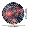 thumbnail image 5 of Vibrant Metal Hanging Wind Spinners - Traditional Chinese Fan Design with Fireworks Pattern for Yard & Garden Decor, 5 of 6