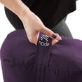 thumbnail image 6 of Node Fitness Yoga Meditation Cushion, 25" x 12" Rectangular Bolster with Organic Cotton Cover - Purple, 6 of 7