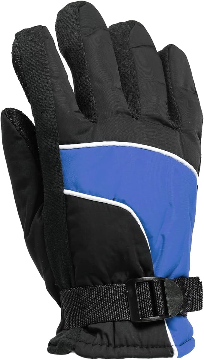 SOCKS'NBULK Kids Ski Glove, Fleece Lined Water Resistant Bulk Kids Winter Gloves (48 PACK ASSORTED)