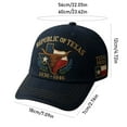 thumbnail image 3 of Texas Pride Displayed On This Republic Of Texas Vintage Baseball Cap Embroidered Navy Blue Adjustable For Heritage Lovers, 3 of 8