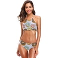 thumbnail image 2 of Dreamtimes Colorful Donut Swimsuits Padded Bikini Sets Sexy Swimwear for Women, X-Large, 2 of 7