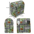 thumbnail image 5 of City Lounger Chair Bag, Birds Eye View Map of the Abstract Town Streets Roads Houses and Cars Cartoon Print, High Capacity Storage with Handle Container, Lounger Size, Multicolor, by Ambesonne, 5 of 5