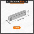 thumbnail image 2 of 5Pack Round Ended Feather Key, 5x5x25mm Carbon Steel Parallel Drive Shaft Keys, 2 of 6
