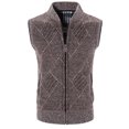 thumbnail image 2 of Odeerbi Sweater Vest for Men Stand Collar Velvet Pattern Sweater Cardigan Vest Sleeveless 2025 Casual Outwear Jackets Blue, 2 of 4